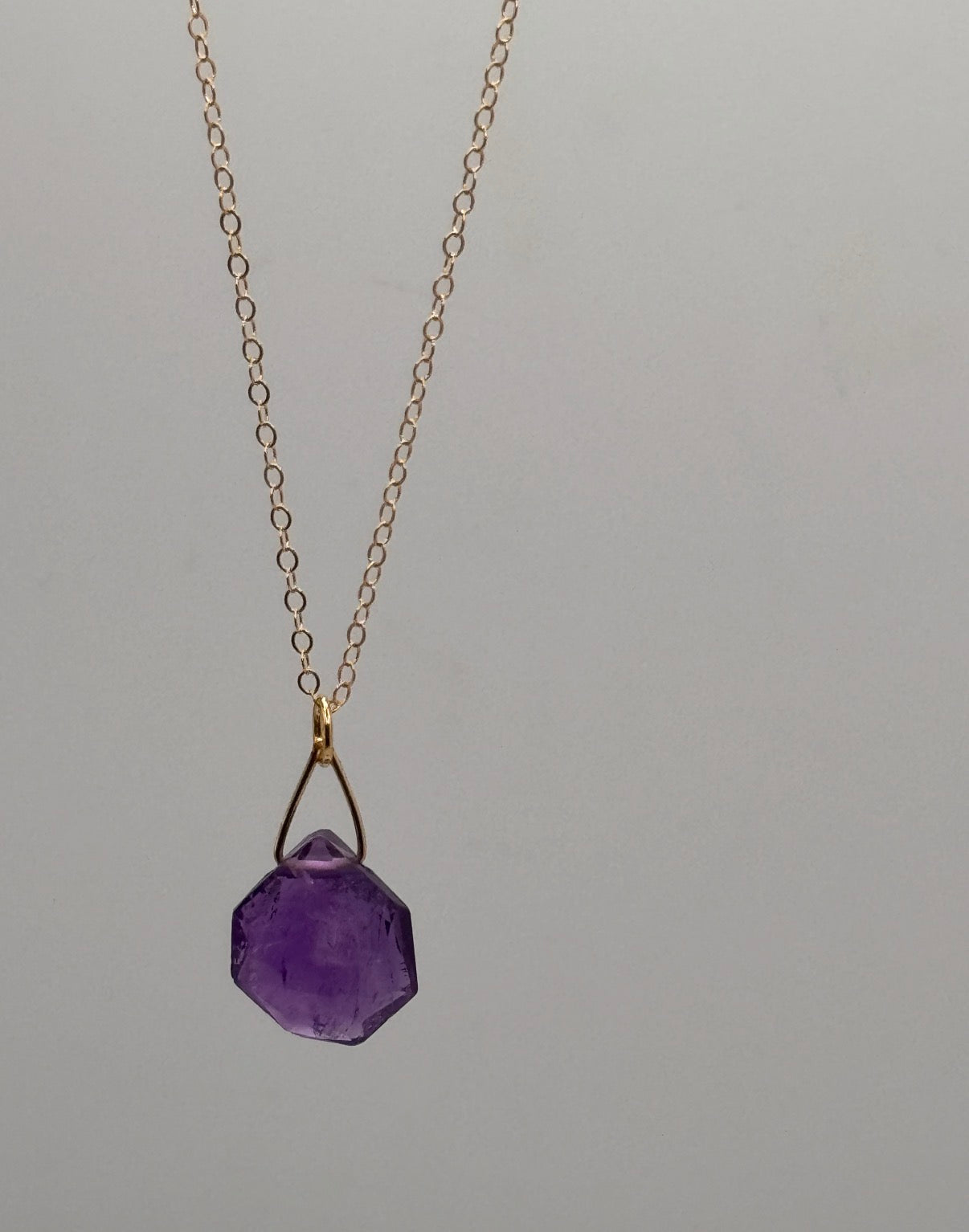 Gold Amethyst Necklace